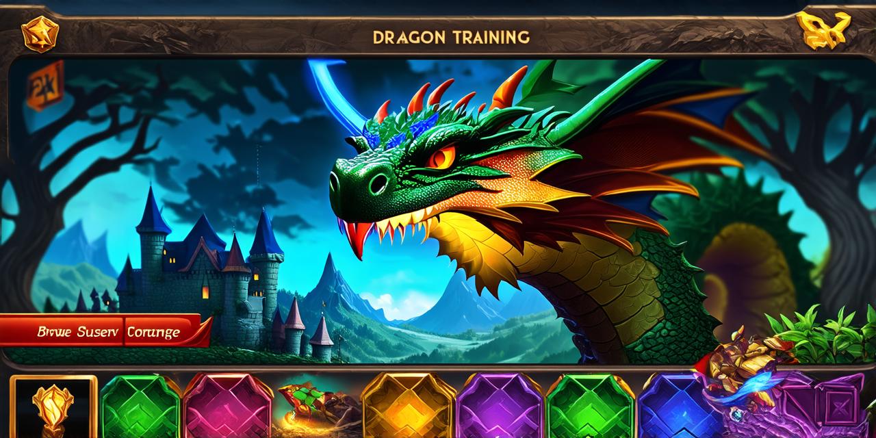 Mobile game for training your dragon